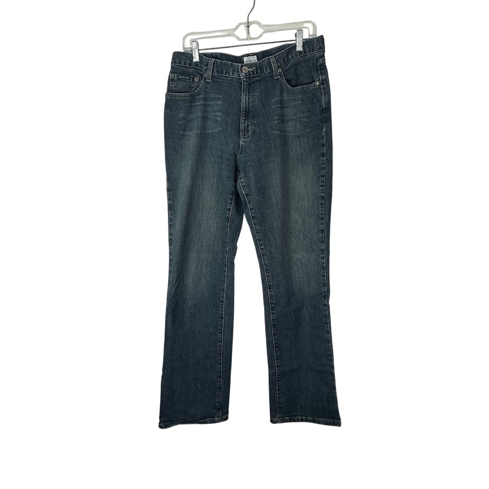 Calvin Klein Jeans Women's 14 Bootcut High Rise Stretch Denim Blue 5 Pocket‎